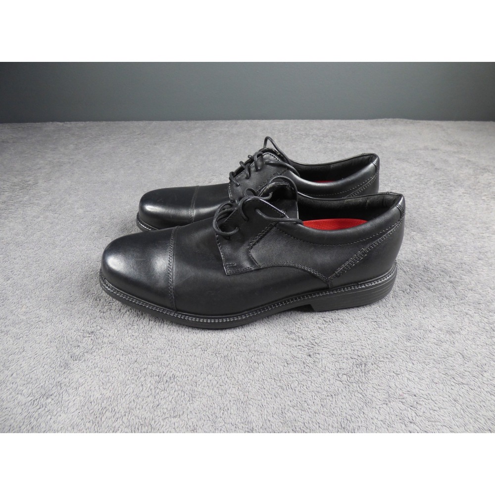 Rockport Essential Details II Black Leather Cap Toe Oxford Mens Shoes V80556 9